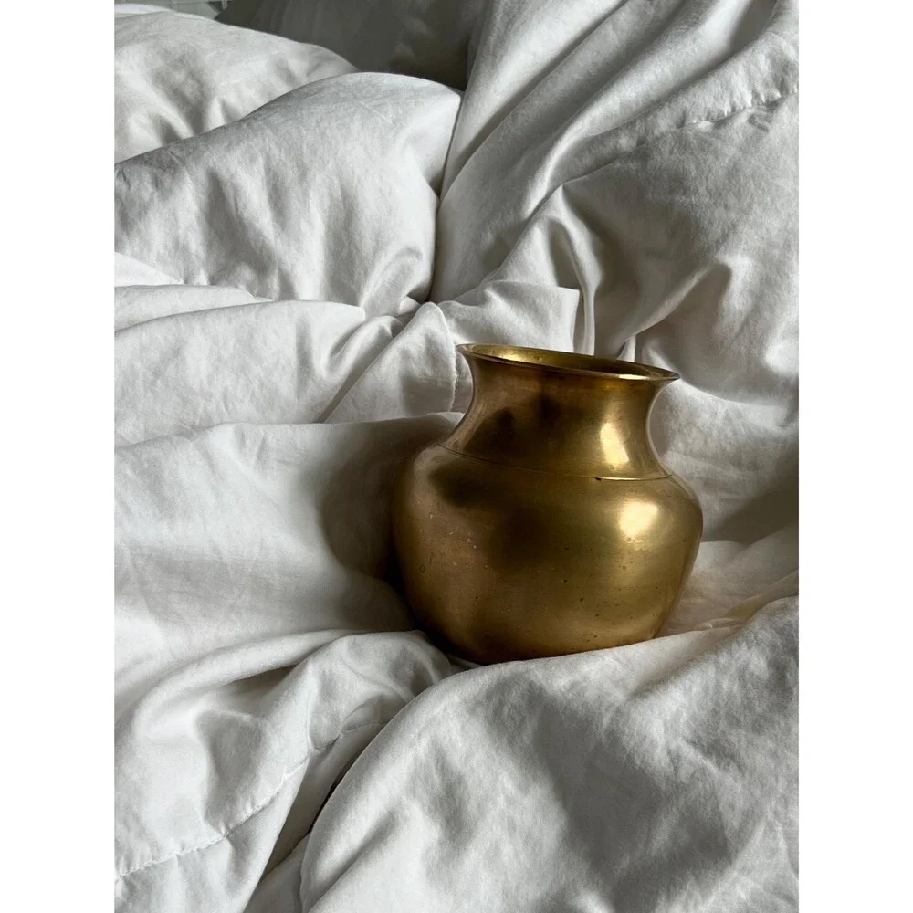 Vintage Brass Table Vase - Picture 7 of 10